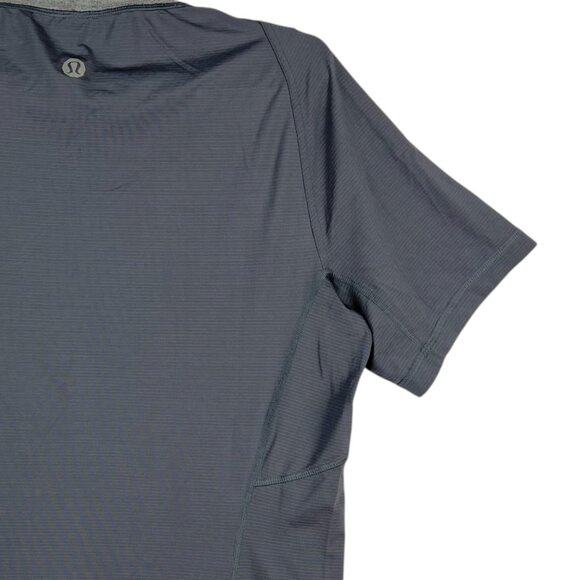 Lululemon Men's Performance Workout Short Sleeve Dark Grey T-Shirt Size M - Picture 6 of 10